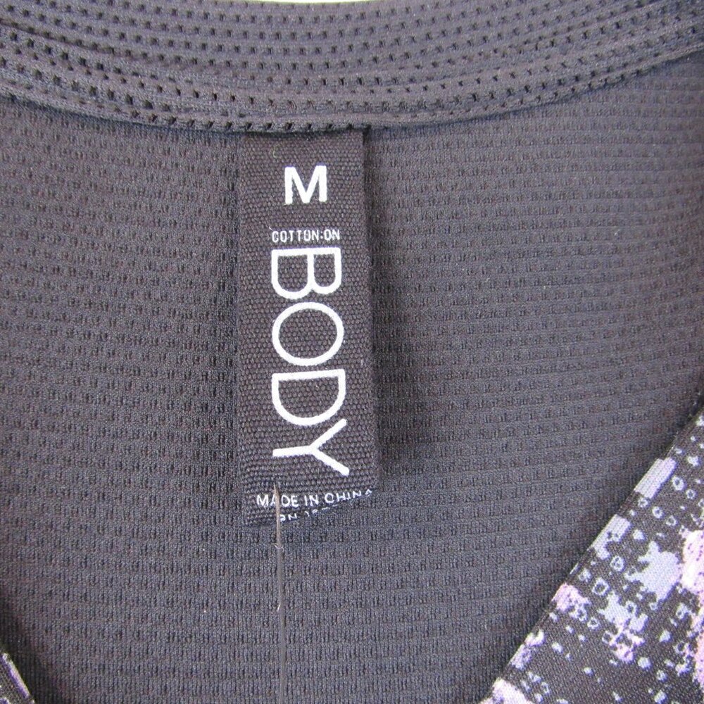 Cotton On Zen Sports Bra Built In Tank Women's Size M Black /Glitched Floral - Picture 6 of 10